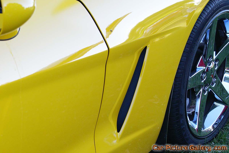 C6 Yellow Corvette Side Vent