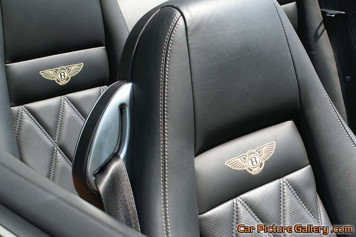 Bentley Continental GTC Seat Emblem Color Photograph